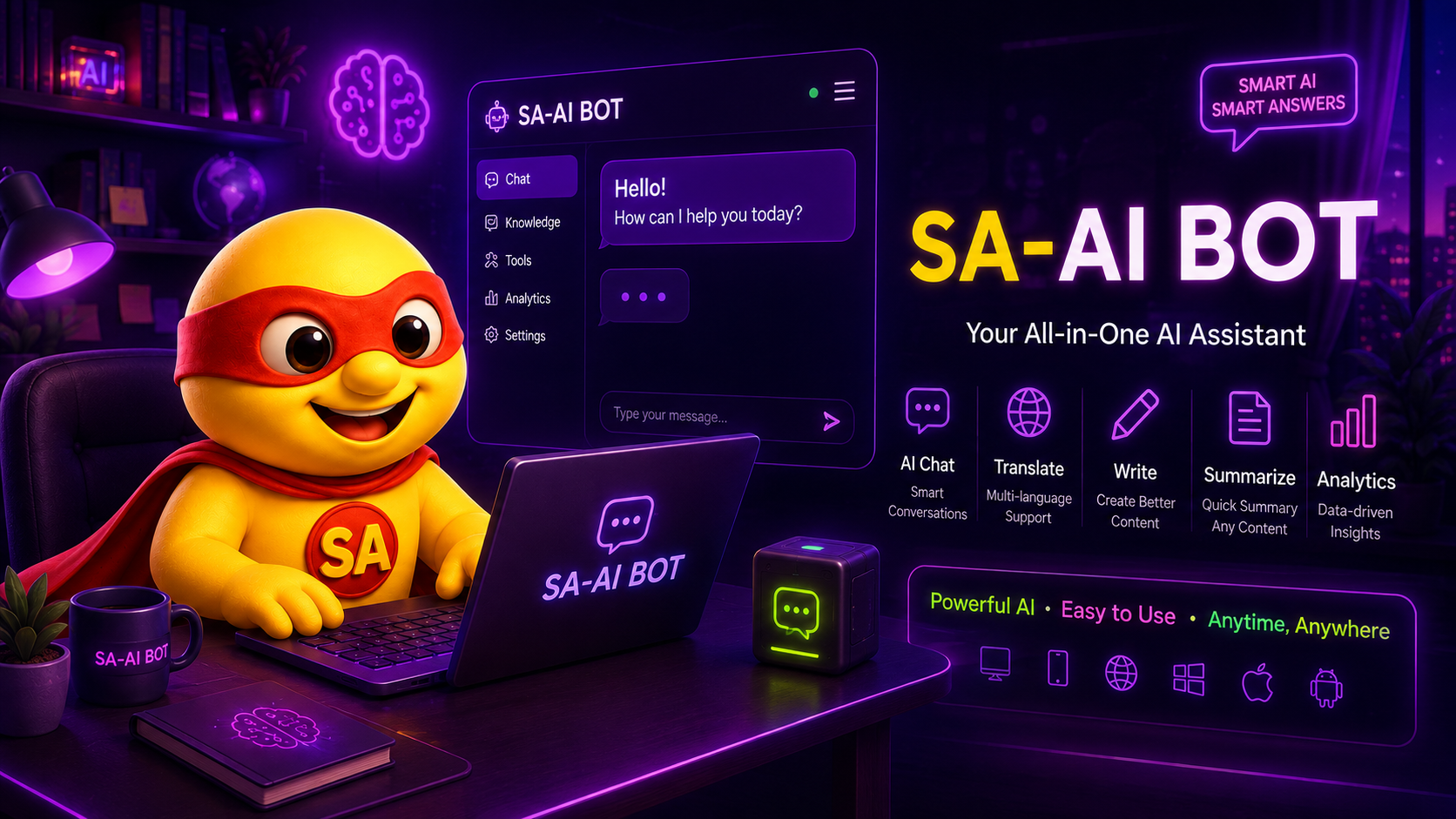 SA-AI BOT — bộ não AI tất-cả-trong-một