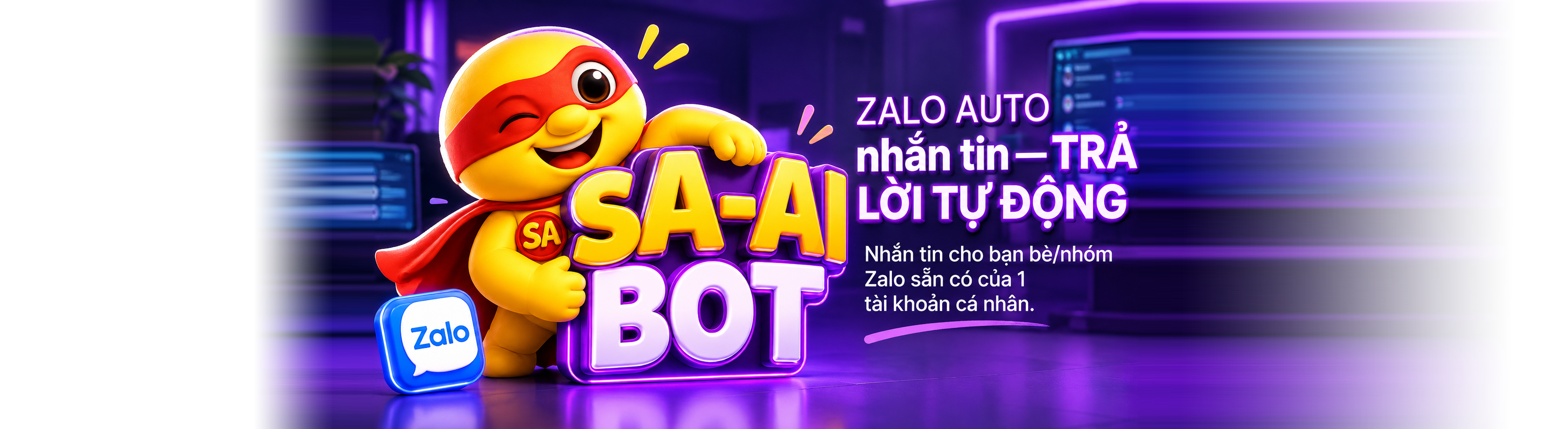 SA-AI BOT — Zalo Auto nhắn tin, trả lời tự động